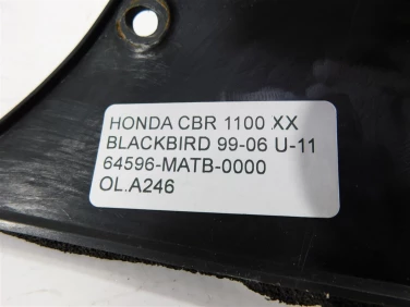 OsŁona licznik przÓd plastik honda cbr 1100 xx blackbird 99-06 u-11 64596-matb-0000