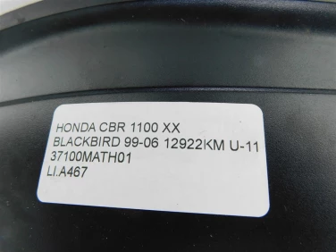 Licznik prĘdkoŚciomierz honda cbr 1100 xx blackbird 99-06 12922km u-11 37100math01