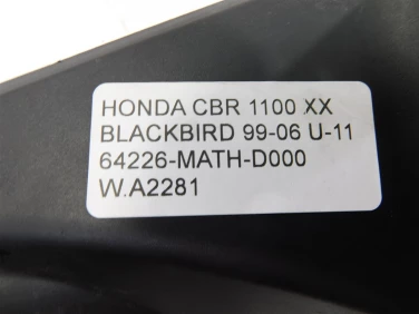 Plastik wypeŁnienie owiewka honda cbr 1100 xx blackbird 99-06 u-11 64226-math-d000