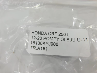 Tryb skrzynia waŁek honda crf 250 l 12-20 pompy oleju u-11 15130kyj900