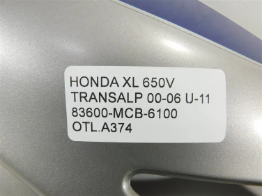 Ogon owiewka tyŁ lewy honda xl 650v transalp 00-06 u-11 83600-mcb-6100