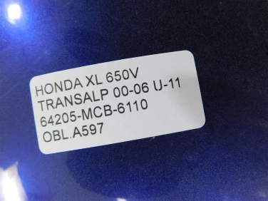 Owiewka bok boczna lewa honda xl 650v transalp 00-06 u-11 64205-mcb-6110