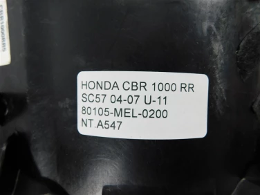 Nadkole bŁotnik tyŁ plastik honda cbr 1000 rr sc57 04-07 u-11 80105-mel-0200