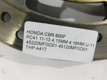 Tarcza hamulcowa przÓd honda cbr 600f pc41 11-13 4,15mm 4,16mm u-11 45220mfgd01 45120mfgd01