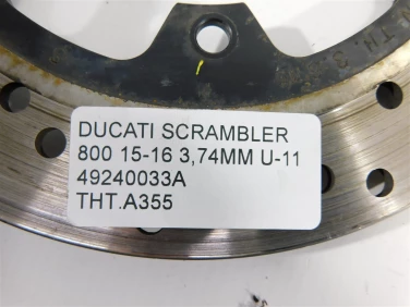 Tarcza hamulcowa tyŁ ducati scrambler 800 15-16 3,74mm u-11 49240033a