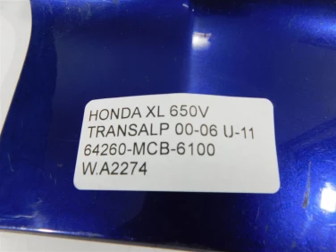 Plastik wypeŁnienie owiewka honda xl 650v transalp 00-06 u-11 64260-mcb-6100