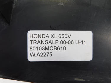 Plastik wypeŁnienie owiewka honda xl 650v transalp 00-06 u-11 80103mcb610