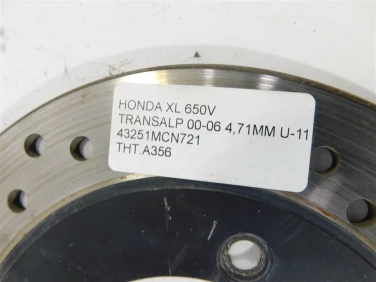 Tarcza hamulcowa tyŁ honda xl 650v transalp 00-06 4,71mm u-11 43251mcn721
