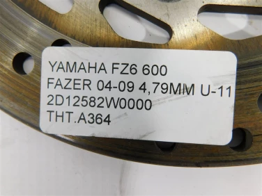 Tarcza hamulcowa tyŁ yamaha fz6 600 fazer 04-09 u-11 2d12582w0000