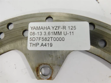 Tarcza hamulcowa przÓd yamaha yzf-r 125 08-13 3,61mm u-11 5d7f582t0000