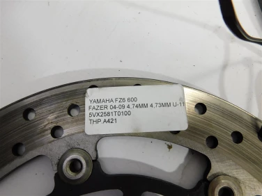 Tarcza hamulcowa przÓd yamaha fz6 600 fazer 04-09 4,74mm 4,73mm u-11 5vx2581t0100