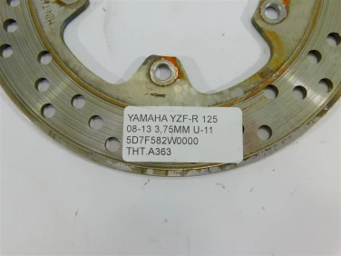 Tarcza hamulcowa tyŁ yamaha yzf-r 125 08-13 3,75mm u-11 5d7f582w0000