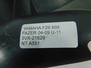 Nadkole bŁotnik tyŁ plastik yamaha fz6 600 fazer 04-09 u-11 5vx-21629