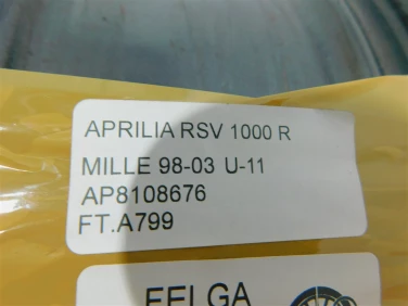Felga koŁo tyŁ aprilia rsv 1000 r mille 98-03 u-11 ap8108676