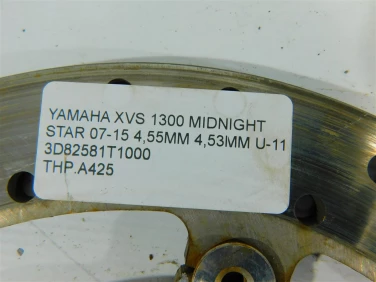 Tarcza hamulcowa przÓd yamaha xvs 1300 midnight star 07-15 4,55mm 4,53mm u-11 3d82581t1000