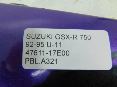 Pokrywa bok boczna lewa suzuki gsx-r 750 92-95 u-11 47611-17e00