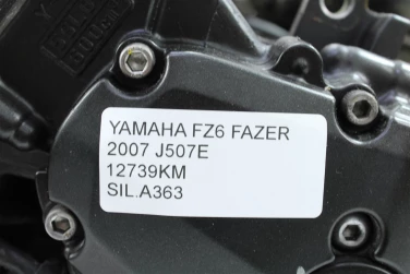 Silnik engine yamaha fz6 fazer 2007 12739km j507e