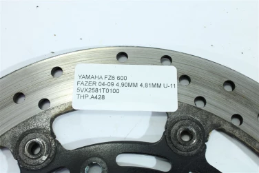 Tarcza hamulcowa przÓd yamaha fz6 600 fazer 04-09 4,90mm 4,81mm u-11 5vx2581t0100