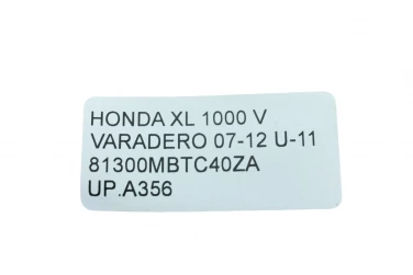Uchwyt pasaŻera rĄczka honda xl 1000 v varadero 07-12 u-11 81300mbtc40za