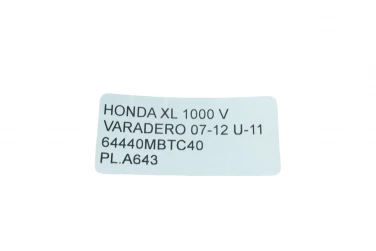 PŁug plastik owiewka honda xl 1000 v varadero 07-12 u-11 64440mbtc40