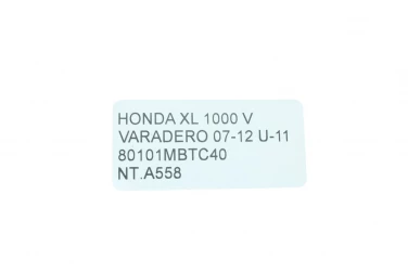 Nadkole bŁotnik tyŁ plastik honda xl 1000 v varadero 07-12 u-11 80101mbtc40