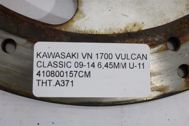 Tarcza hamulcowa tyŁ kawasaki vn 1700 vulcan classic 09-14 6,45mm u-11 410800157cm