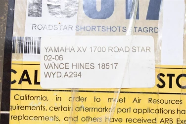 Wydech koŃcowy tŁumik yamaha xv 1700 road star 02-06 vance hines 18517