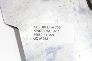 OsŁona tŁumika wydechu suzuki lt-a 750 kinqguad u-11 14880-31g60